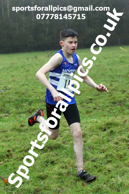 Boys under-13s, NECAA Junior Cross Country Relays, Thornley Farm, Peterlee, Saturday, December 12th. Photo: David T. Hewitson/Sports for All Pics